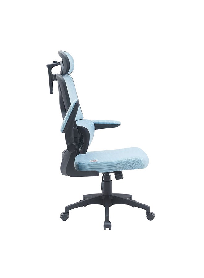 DANUBE HOME Modway Office Chair High Back Ergonomic Gaming Chair Modern Home Desk Computer Chair 360Â° Swivel Office Chair Adjustable Height Chair L 61x32x58 cm  Blue/Black - Image 4