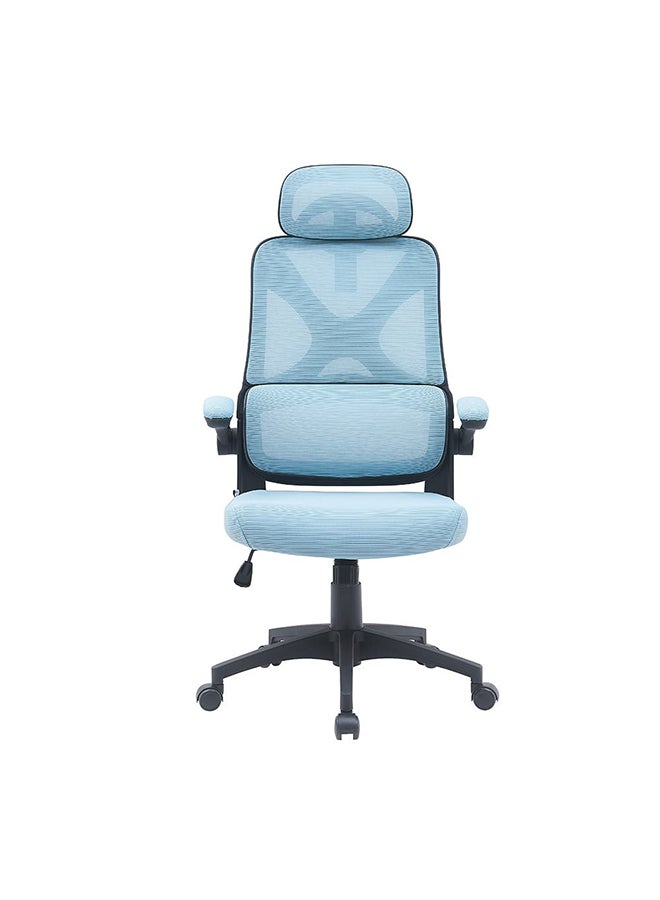 DANUBE HOME Modway Office Chair High Back Ergonomic Gaming Chair Modern Home Desk Computer Chair 360Â° Swivel Office Chair Adjustable Height Chair L 61x32x58 cm  Blue/Black - Image 2