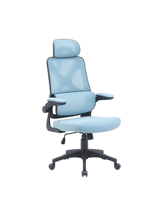 DANUBE HOME Modway Office Chair High Back Ergonomic Gaming Chair Modern Home Desk Computer Chair 360Â° Swivel Office Chair Adjustable Height Chair L 61x32x58 cm  Blue/Black - Image 1