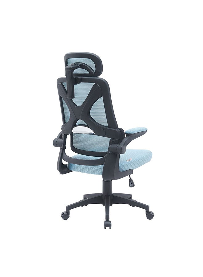 DANUBE HOME Modway Office Chair High Back Ergonomic Gaming Chair Modern Home Desk Computer Chair 360Â° Swivel Office Chair Adjustable Height Chair L 61x32x58 cm  Blue/Black - Image 3