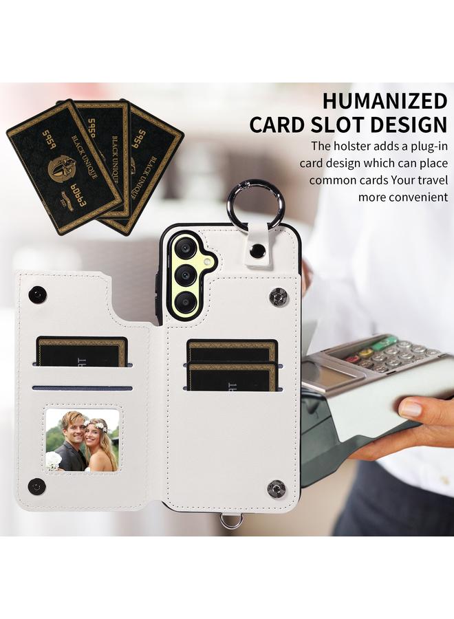 اس-توب جراب لهاتف Samsung Galaxy A25 5G Global Rhombic Texture Case Card Bag Phone مع حبل قصير - Image 4