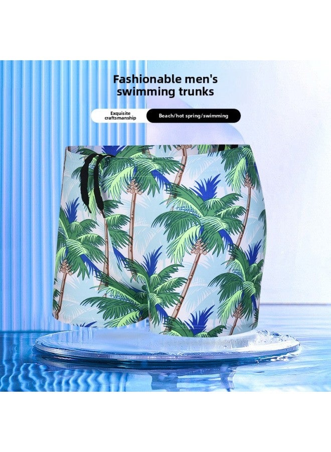 إسكدنيا سراويل سباحة للشاطئ للرجال مطبوعة سريعة الجفاف فضفاضة للرجال مضادة للإحراج للسباحة في الربيع الساخن وعطلات السباحة بالجملة-اللون: وردي- - Image 3