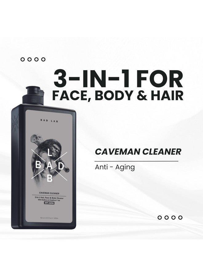 Bad Lab Antiaging 3In1 Caveman Cleaner For Face Body & Hair Men'S Shower Gel Infused With Vitamin E Fluidipure™ 8G & Red Snow Extract For Ph Restoration Antioxidation & Odour Control (400Ml) - Image 2