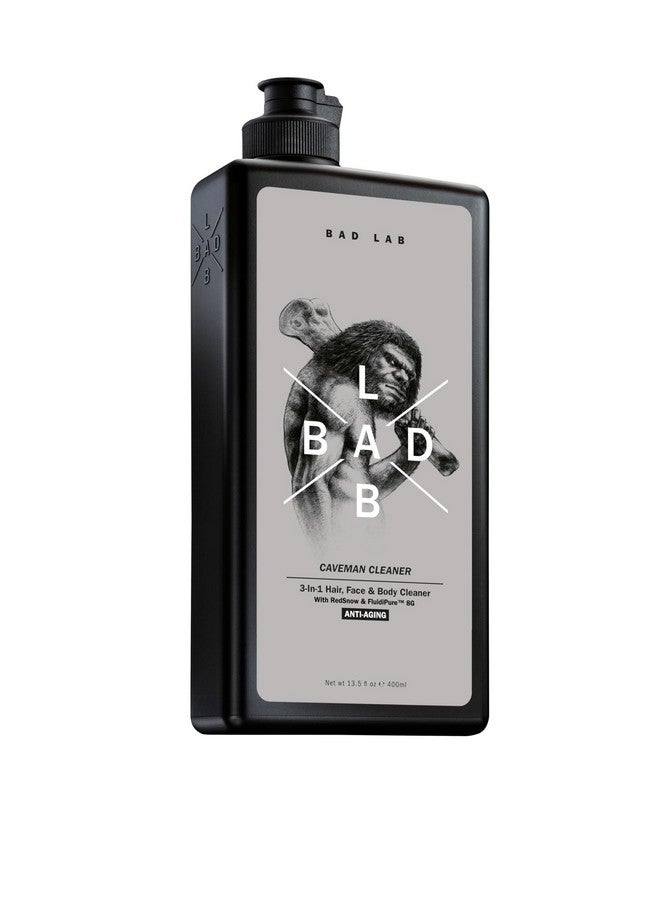 Bad Lab Antiaging 3In1 Caveman Cleaner For Face Body & Hair Men'S Shower Gel Infused With Vitamin E Fluidipure™ 8G & Red Snow Extract For Ph Restoration Antioxidation & Odour Control (400Ml) - Image 1