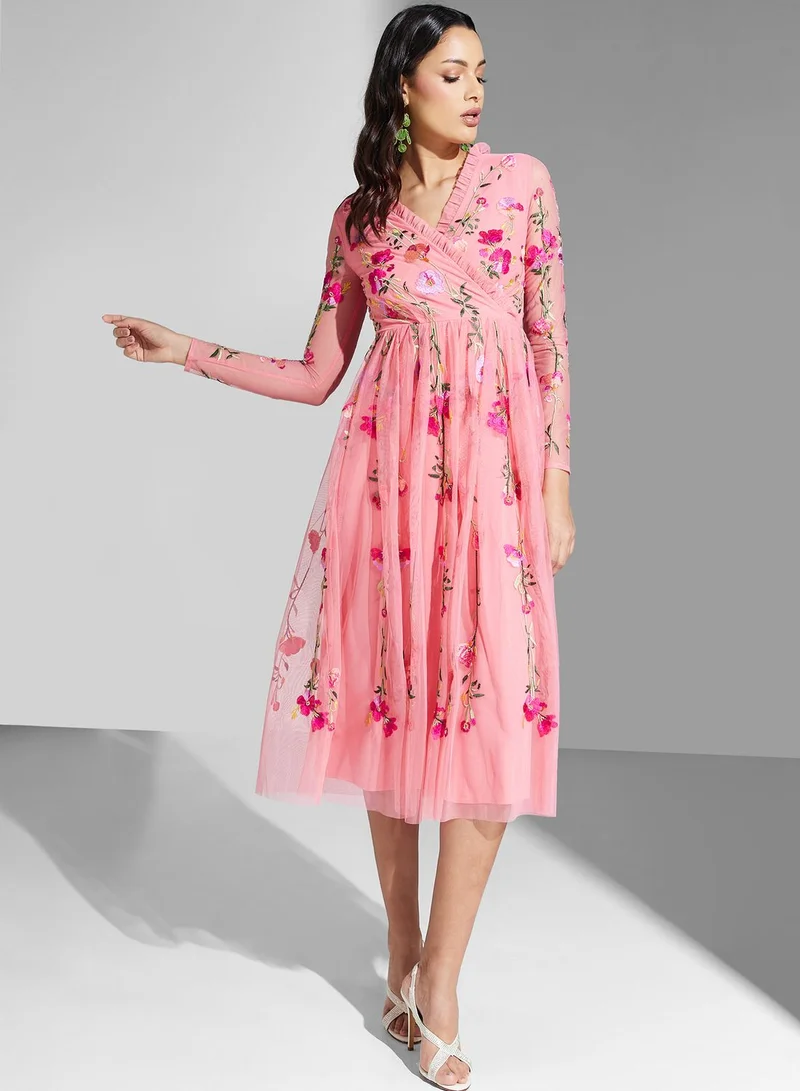 Frock and Frill Floral Tulle Dress
