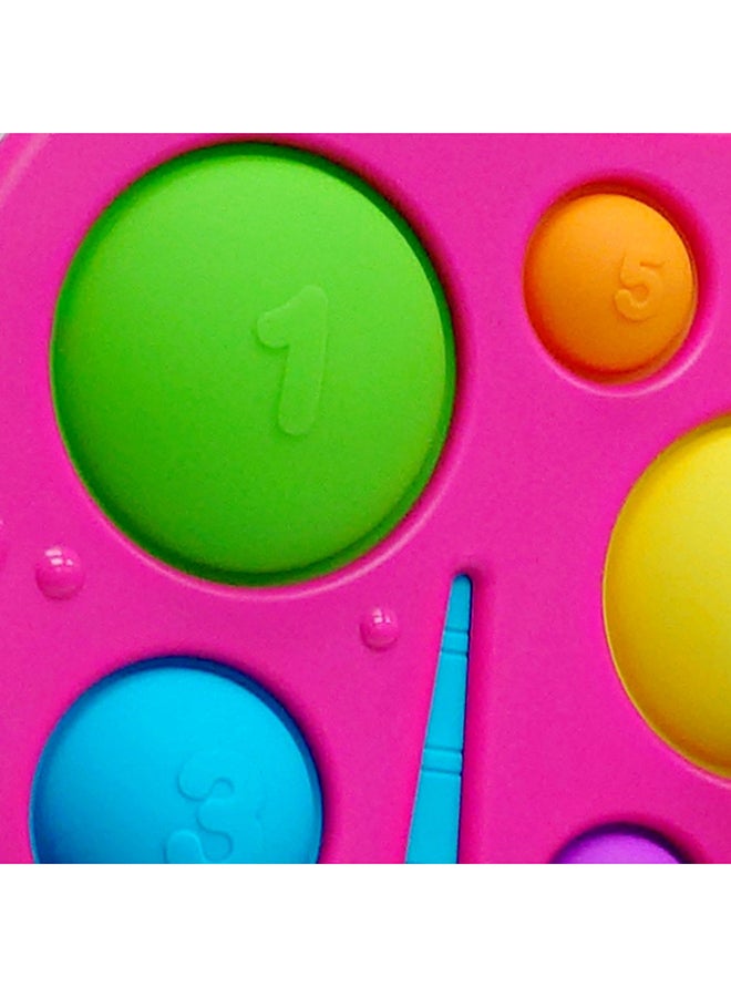 Happy Kids لعبة استكشاف الحواس للأطفال - خنفساء صغيرة بوبير، ألوان زاهية، 5 أحجام مختلفة من الأزرار، تشجع على استكشاف الحواس، 28 × 9.2 × 18.4 سم، 6 أشهر وما فوق - وردي - Image 3