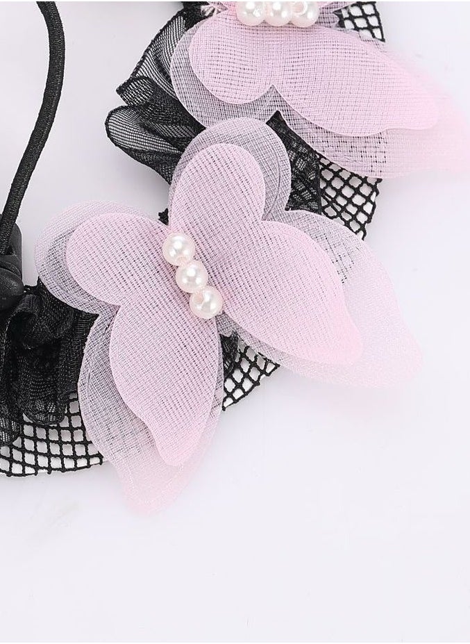 Goolsky Elegant Mesh Hair Ring with Rhinestone Butterfly Accents for Dance Performances - Single Piece Hair Accessory for Ballet, Dance Classes, Exams, and Competitions - Stylish Hair Tie for Bun Hairstyles  - Image 4