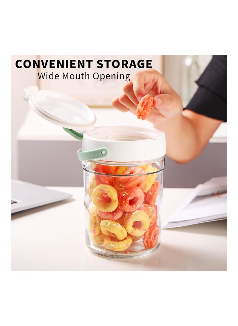 Premium Flip-Top Glass Pitcher, (40 fl.oz) Container with Handle and Spout Airtight Leakproof Jar Pitcher Design for Food Storage, Dishwasher Refrigerator Safe