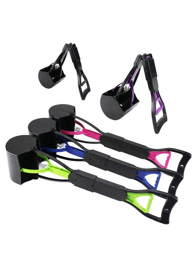 مغرفة فضلات الحيوانات الأليفة كبيرة الحجم قابلة للطي بمقبض طويل ومغرفة فضلات الكلاب لإزالة النفايات الصحية (قد يختلف اللون) - Image 2