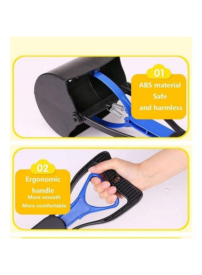 مغرفة فضلات الحيوانات الأليفة كبيرة الحجم قابلة للطي بمقبض طويل ومغرفة فضلات الكلاب لإزالة النفايات الصحية (قد يختلف اللون) - Image 3