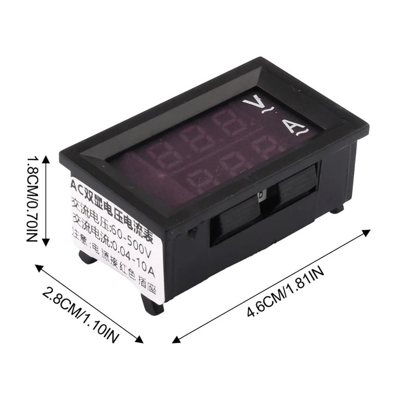 AC60-500V LED Digital Dual Display Voltage Current Meter Tester with 10A/50A/100A Transformer 1Pcs(50A) - Image 5