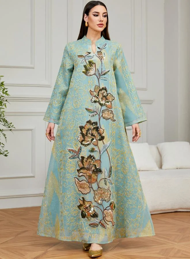 تايك تو جلابية مطرزة بترتر