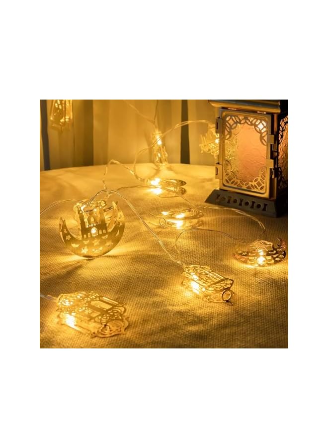 The Bros Diwali Ramadan Decoration String Lights – 1.65M/5.4FT, 10 LED, Battery Operated, for Eid Mubarak and Muslim Ramadan, Home and Fireplace Décor - Image 5