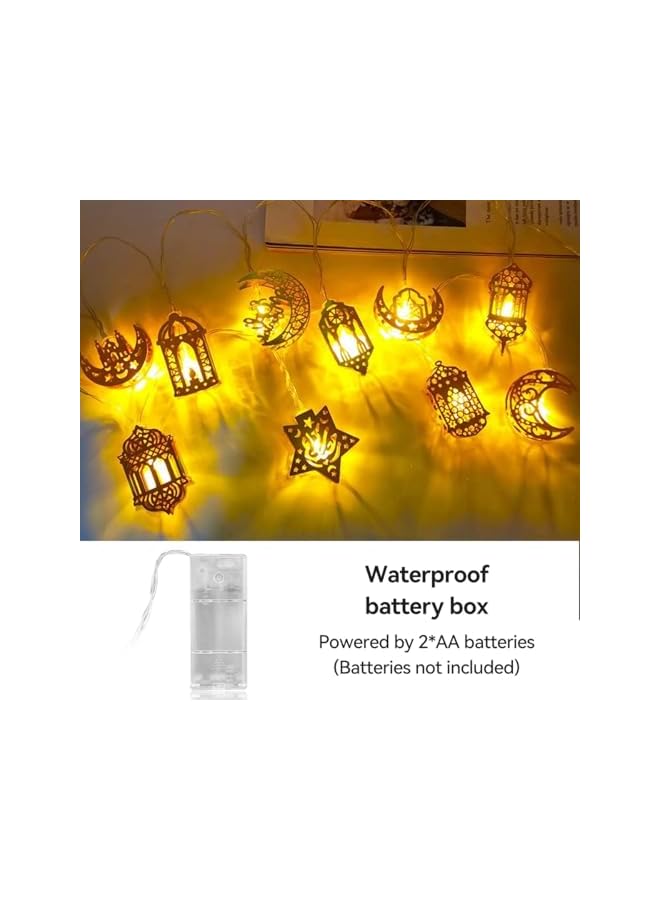 The Bros Diwali Ramadan Decoration String Lights – 1.65M/5.4FT, 10 LED, Battery Operated, for Eid Mubarak and Muslim Ramadan, Home and Fireplace Décor - Image 4