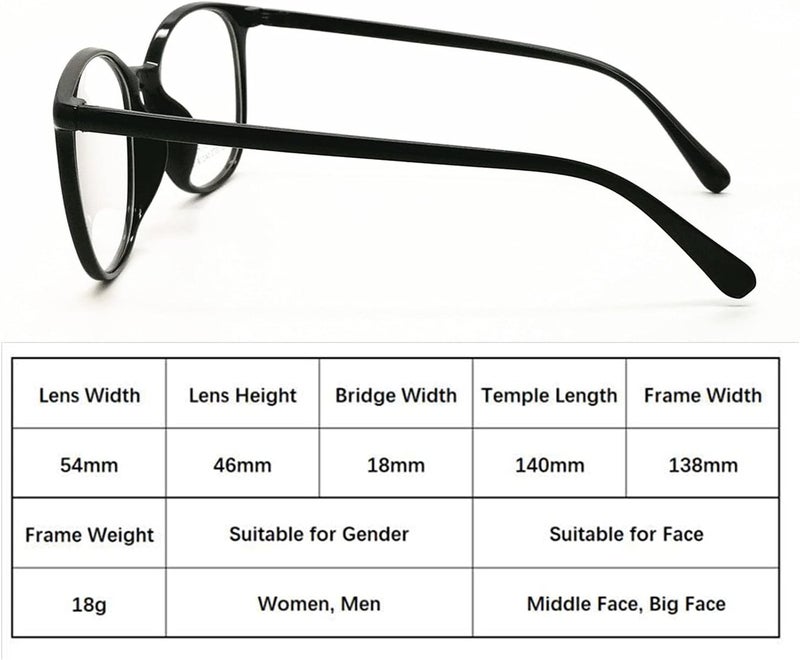 OPTIFINE Reading Glasses Anti Blue Light Blocking Reader Oversized Frame for Women Men for Mid Big Face Anti Eyestains - Image 3