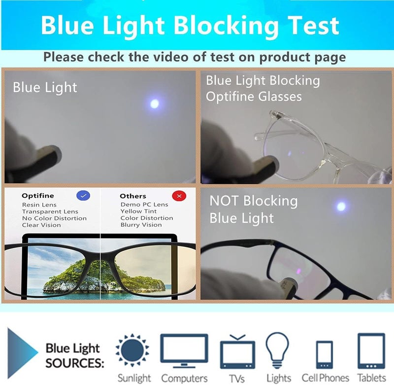 OPTIFINE Reading Glasses Anti Blue Light Blocking Reader Oversized Frame for Women Men for Mid Big Face Anti Eyestains - Image 5