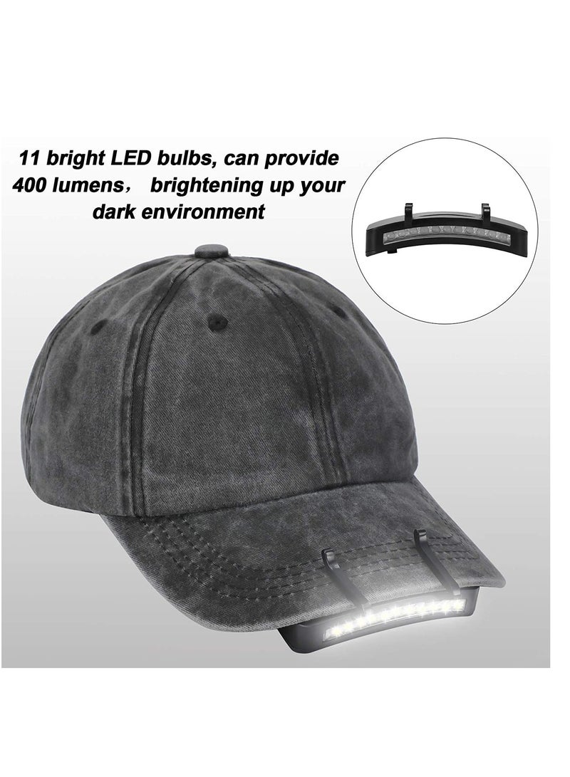 Ultra Bright Clip-On Head Lamps for Hands-Free Night Activities - Perfect for Running, Fishing, Camping, and Emergencies (4PCS, Batteries Not Included) - Image 2