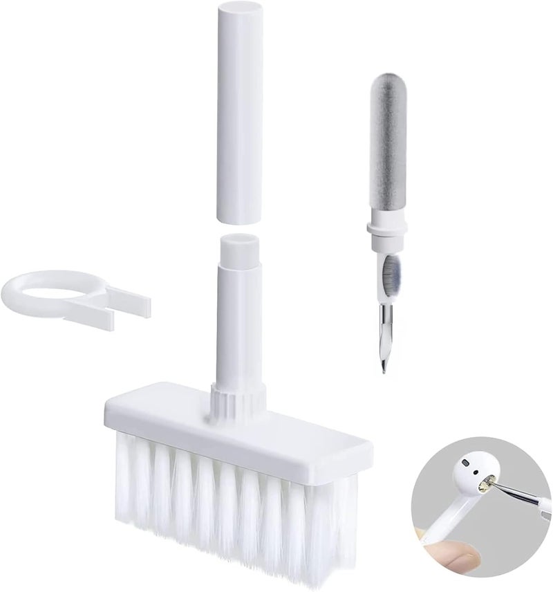 Spaceshoop Keyboard & Earphone Cleaner 5 in 1, Multifunctional in-Ear Headphones Cleaning Brush Computer Cleaning Tools Kit Corner Gap Duster Keycap Puller for Laptop Airpods Pro Bluetooth Earphones - Image 1