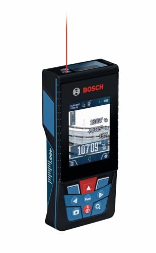 BOSCH GLM400CL 400 Ft Blaze Outdoor Connected Laser Measure, Includes 1.0 Ah 3.7V Lithium-Ion Battery & Charger, Micro USB Cable, Hand Strap, & Pouch - Image 1