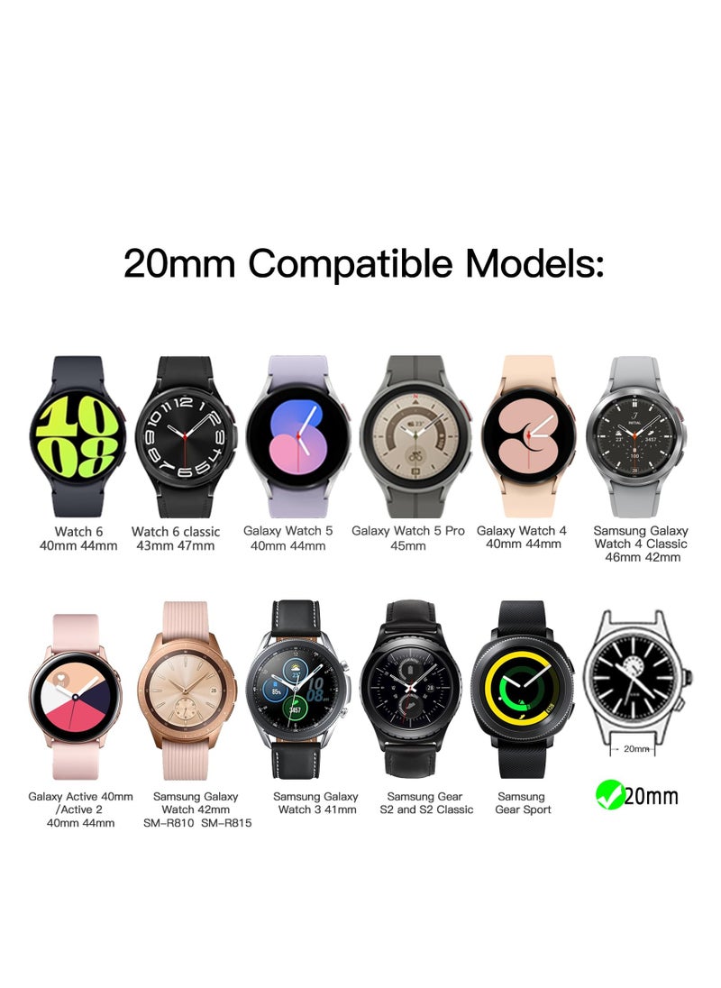 O Ozone Metal Band For Samsung Galaxy Watch 7 6 5 4 FE 40mm 44mm 45mm/Galaxy Watch 6 4 Classic 43mm 47mm 42mm 46mm Stainless Steel Strap -SilverBlack  - Image 2