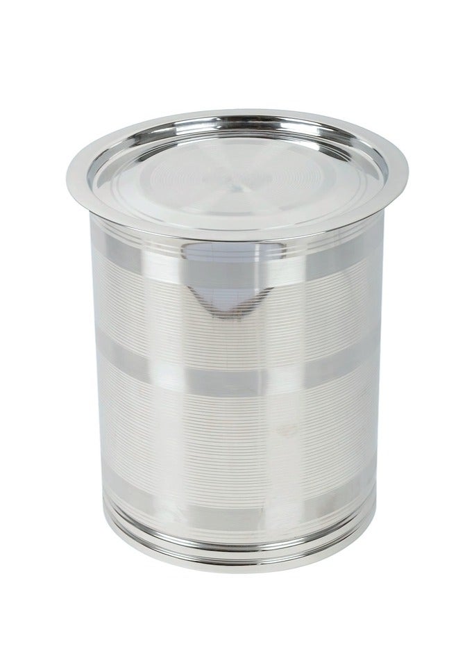 Ayda حاوية تخزين عمودية مستديرة من الفولاذ المقاوم للصدأ سعة 15 لترًا - Image 1