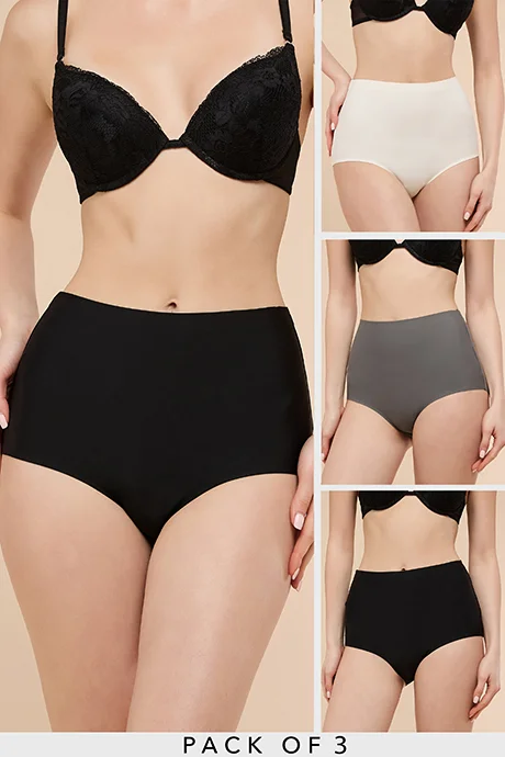 أر أند بي 3 Pack Solid Full Briefs