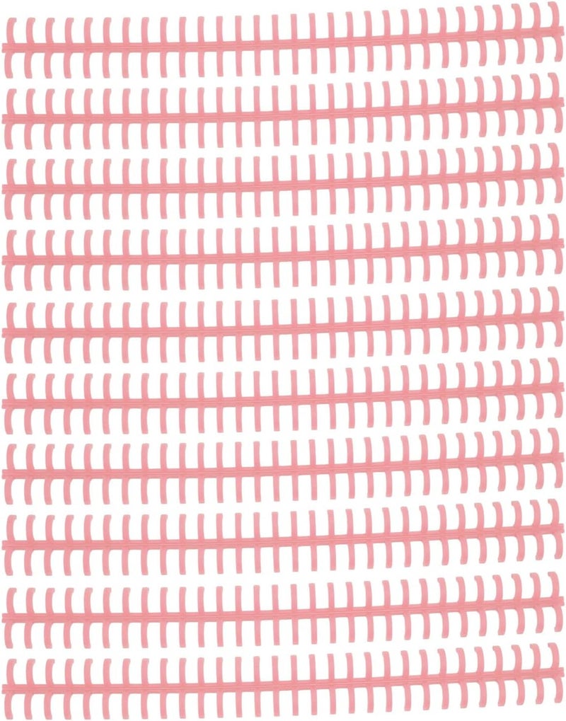 10mm PP Plastic Binding Spines, 30 Hole, Sturdy and Easy to Use for Organizing Documents, Reports, Notebooks, and Portfolios, Value Pack of 10 (Coccineous Pink) - Image 1
