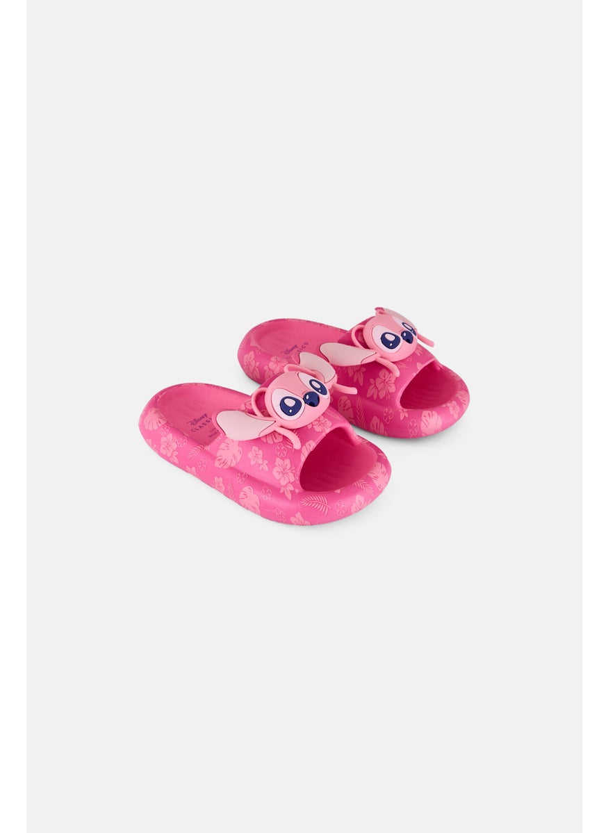 Disney Toddlers Girl Stitch Slip On Slipper, Pink  - Image 1