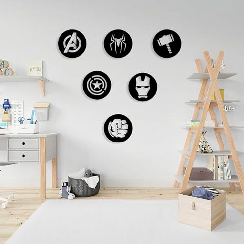 AD INFINITUM® Wooden Wall Art Hanging | Black Designed Wooden Decor Sculptures | Black Wall Art Decoration for Contemporary Home, Bedroom, Living Room, Office etc. (Avengers_1) - Image 5