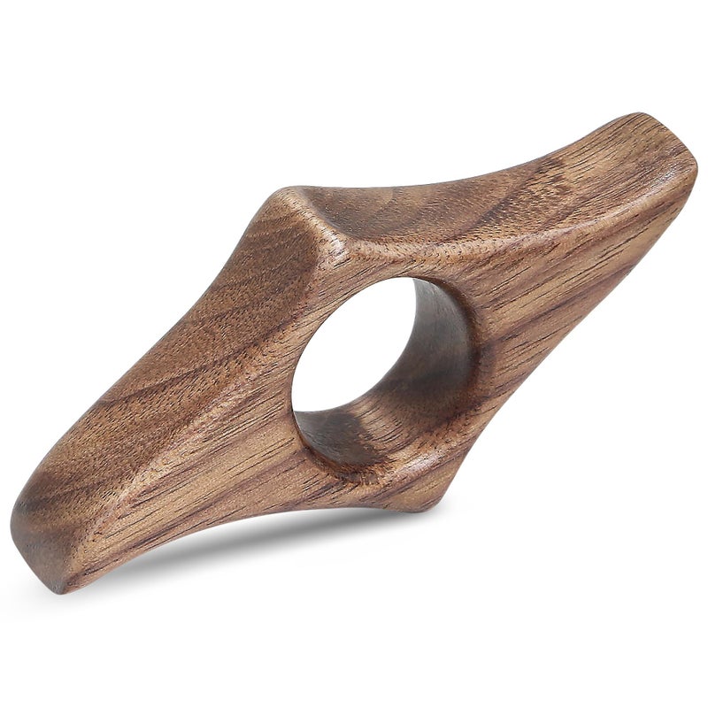 WACANTIC Walnut Book Page Holder, Smooth Finish Wood Book Holder for Reading, Ideal Book Reader Gifts & Reading Accessories,Book Worm Gifts for Women, Thumb Book Page Holder (Large-N) - Image 1