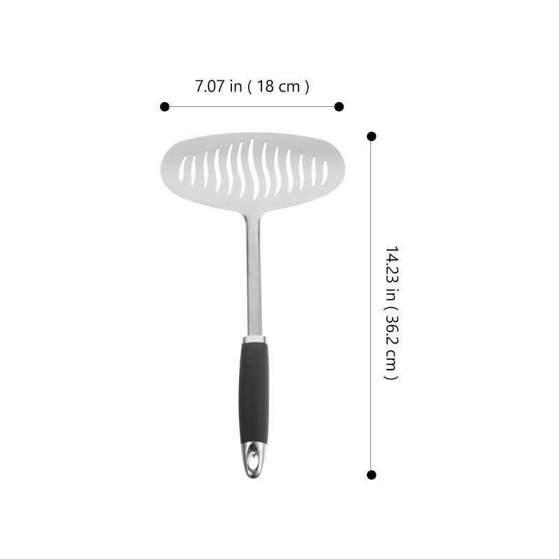 Stainless Steel Fish Spatula and Steak Turner Kitchen Cooking Utensil for Grilling Seafood Meat - Image 3