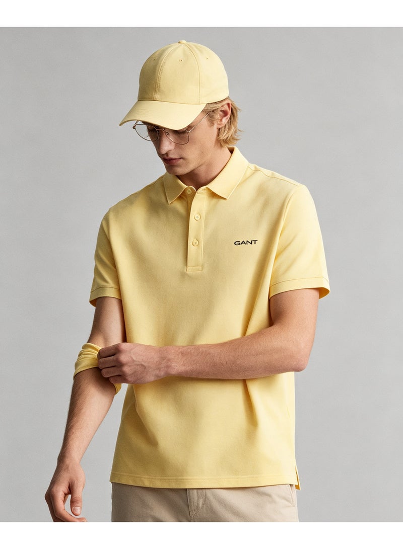 GANT Unisex Short Sleeve Collared Polo Shirt Casual Daily Wear Top Yellow - Image 3