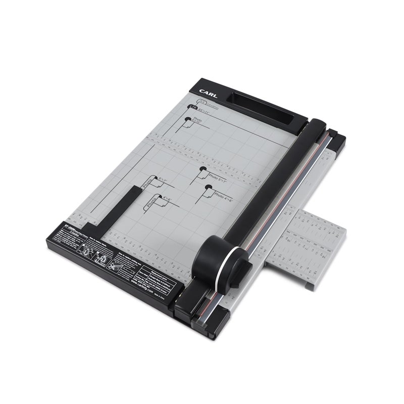CARL 12 inch-Green Friendly, Professional Rotary Paper Trimmer, 12-inch, 15 sheet cutting capacity, Black And Silver - Image 1