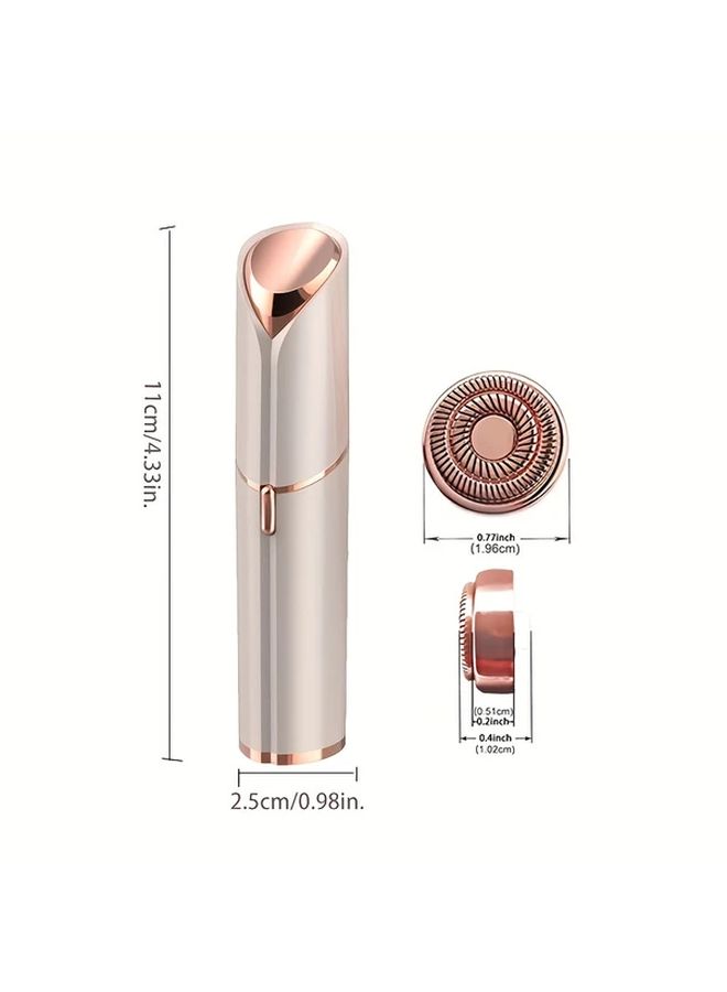 Mint Green Cordless Facial Hair Remover For Women Painless Battery Powered Travel Grooming - Image 4