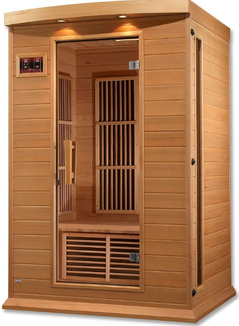 Proxima Health & Fitness 2-Person Hemlock Infrared Sauna – Low EMF | Hybrid Heating | Chromotherapy & Audio | Plug & Play Home Spa - Image 1