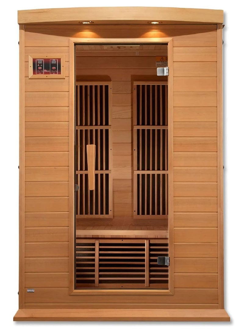 Proxima Health & Fitness 2-Person Hemlock Infrared Sauna – Low EMF | Hybrid Heating | Chromotherapy & Audio | Plug & Play Home Spa - Image 3