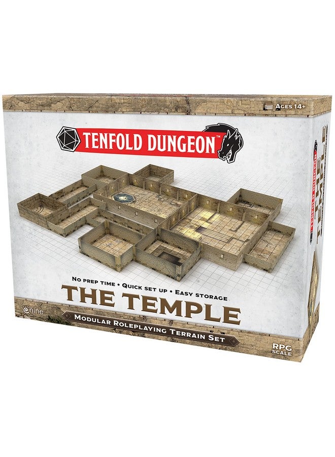 Gale Force Nine Tenfold Dungeon: The Temple - Modular Roleplaying Terrain Set & 5e RPG Adventure (GF9TFD04) - Image 1