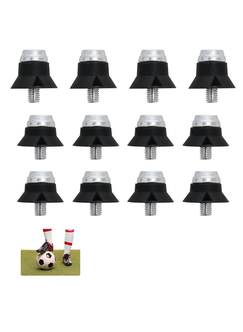Football Studs Replacement Rugby Boot Studs, 12PCS Thumb Studs Rubber Studs, Anti-slip Sturdy Studs for Football Shoes, Metal Tipped Replacement Football Studs (2 Sizes) - Image 1