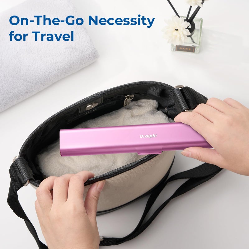 Oralphi Aluminum Toothbrush Travel Case, Portable Travel Toothbrush Holder, Durable Manual Toothbrush Box Container for Traveling, Bathroom, Camping, Business Trip-Pink - Image 4