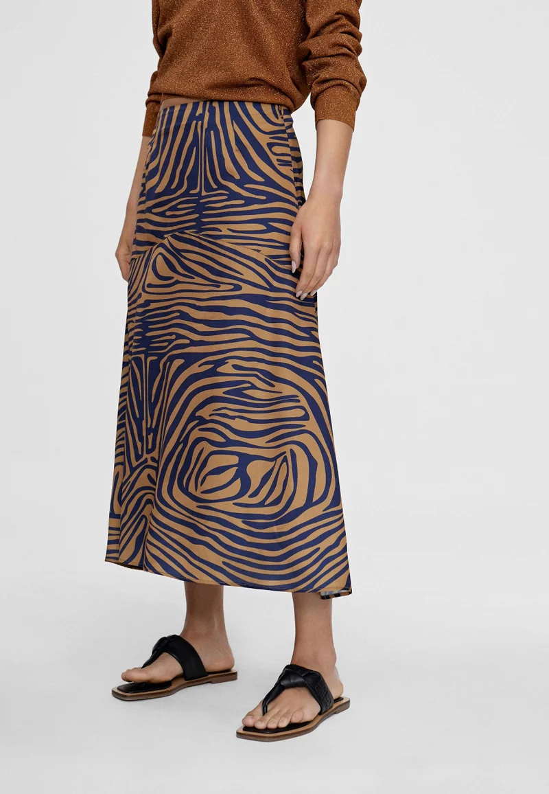 Lola Casademunt Zebra print midi skirt