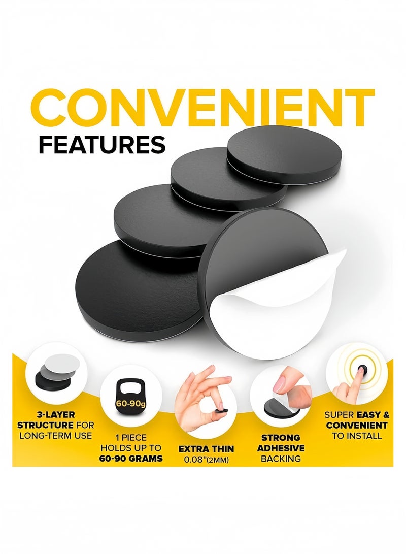 Angola Panda Round Magnets with Adhesive Backing Flexible Self Adhesive Magnets for Crafts Small Sticky Magnetic Dots for Hanging Light Objects DIY School Office Home - Image 3