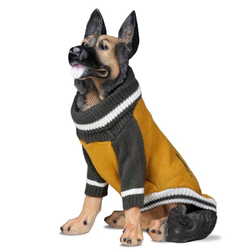 Lulala Pet Puppy Clothes to Keep Warm in Autumn and Winter, Knitted Sweater, Teddy Poodle Clothes, Small Dogs Jacket Suitable for Pets (Yellow, 8 Inch) - Image 1
