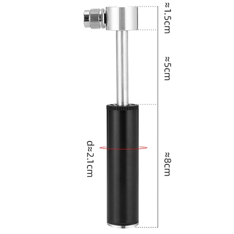 Kardne Portable Mini Aluminium Bicycle Pump, 120 PSI, for Bikes, Balloons, Football, Basketball - Image 2