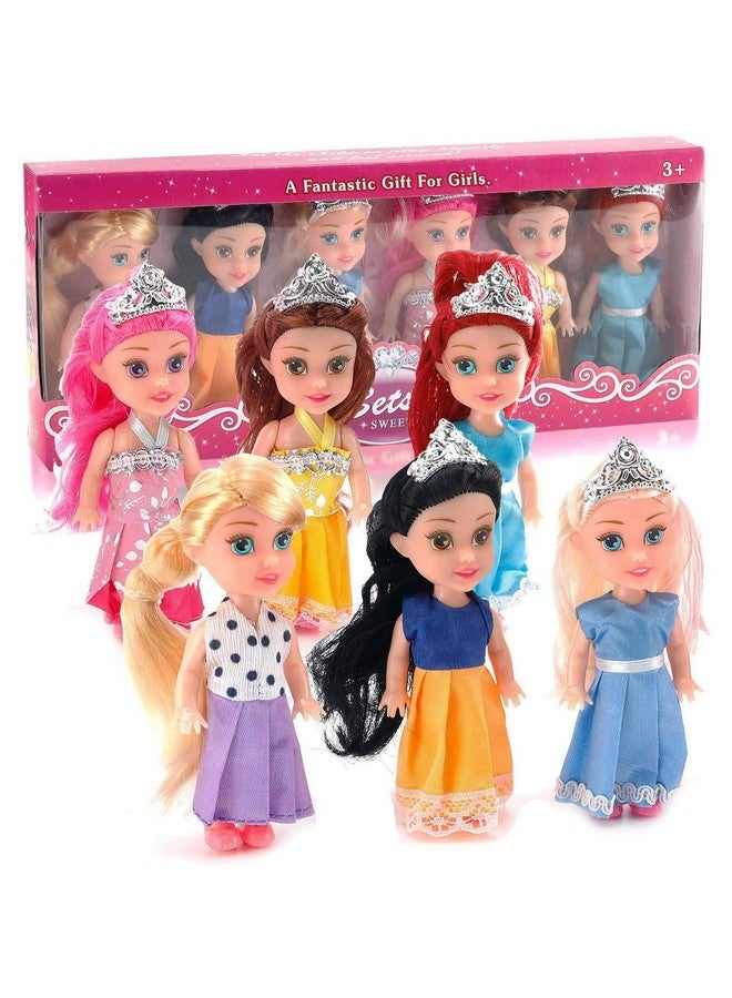 Liberty imports Liberty Imports Little Royal Princess Toddler Dolls with Dresses, Girls Imaginative Pretend Play Small Dolls Party Favors Collection (6 Pack) - Image 1