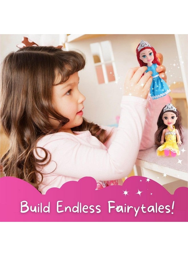 Liberty imports Liberty Imports Little Royal Princess Toddler Dolls with Dresses, Girls Imaginative Pretend Play Small Dolls Party Favors Collection (6 Pack) - Image 2