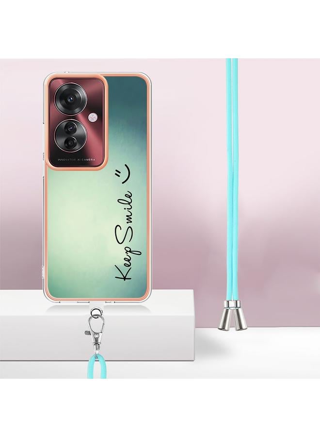 اس-توب جراب لهاتف OPPO Reno11 F 5G Global مطلي بالكهرباء على الوجهين مع حبل تعليق - Image 3