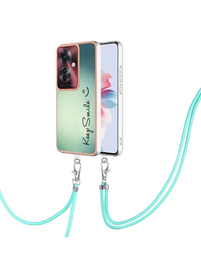 اس-توب جراب لهاتف OPPO Reno11 F 5G Global مطلي بالكهرباء على الوجهين مع حبل تعليق - Image 1