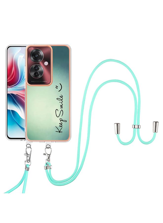 اس-توب جراب لهاتف OPPO Reno11 F 5G Global مطلي بالكهرباء على الوجهين مع حبل تعليق - Image 2