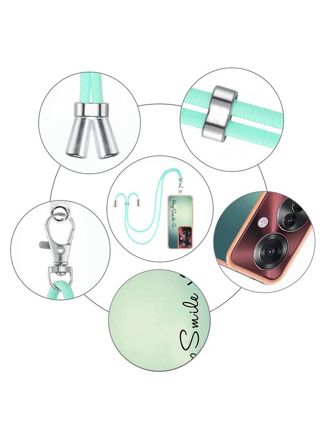 اس-توب جراب لهاتف OPPO Reno11 F 5G Global مطلي بالكهرباء على الوجهين مع حبل تعليق - Image 5