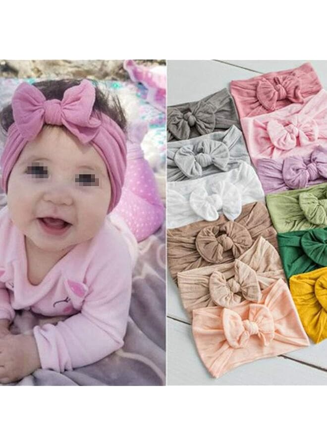 شواي ربطات شعر مرنة ناعمة بعقدة فيونكة للبنات (ألوان عشوائية) 6 قطع - Image 2